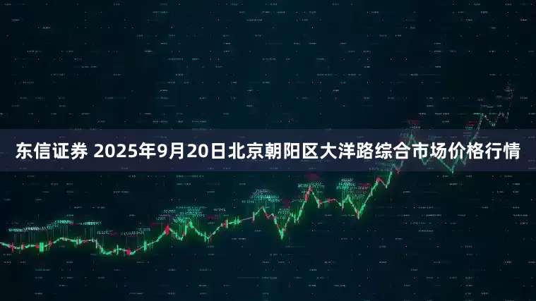 东信证券 2025年9月20日北京朝阳区大洋路综合市场价格行情